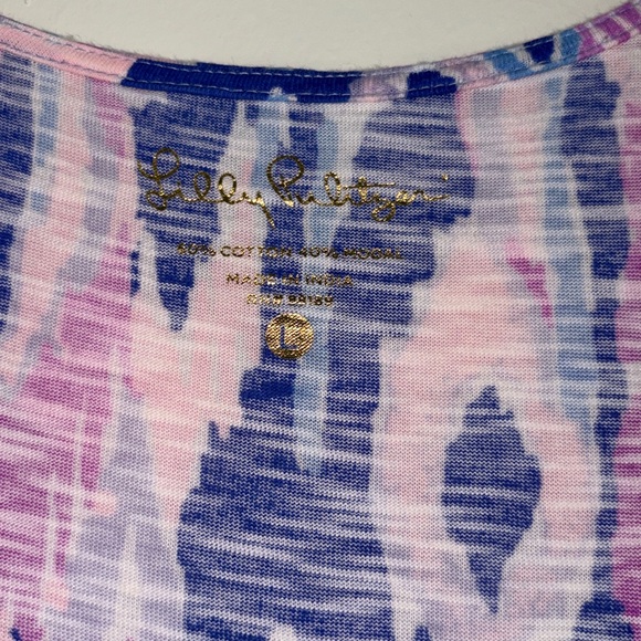 Lilly Pulitzer Sleeveless Ikat Mini Dress in Blue, Pink & White - Picture 2 of 5